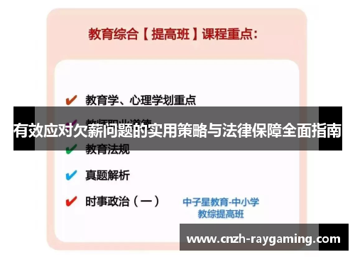有效应对欠薪问题的实用策略与法律保障全面指南