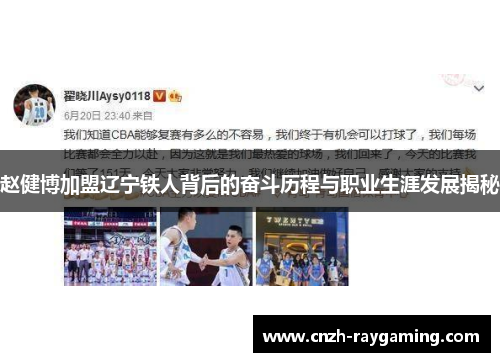 赵健博加盟辽宁铁人背后的奋斗历程与职业生涯发展揭秘