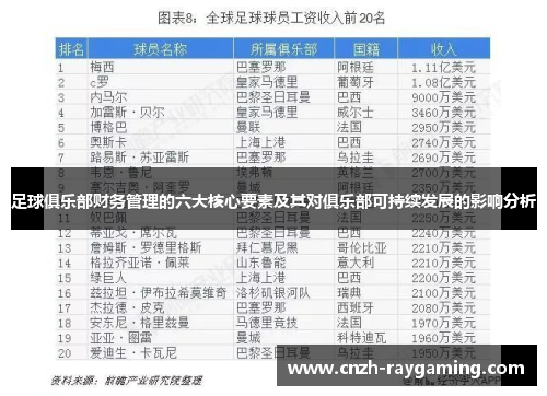 足球俱乐部财务管理的六大核心要素及其对俱乐部可持续发展的影响分析 足球俱乐部财务管理的六大核心要素及其对俱乐部可持续发展的影响分析